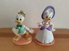Disney◆ドナルド◆デイジー◆陶器置物◆TDLレトロ◆2点セット◆訳あり品のサムネイル
