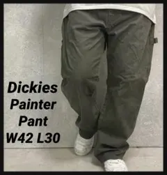 ディッキーズ　ダックペインターパンツ　グリーン　ワーク　W42 L30