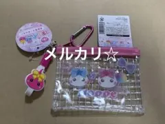 ほっぺちゃん　キャンドゥ　キーホルダー　ポーチ　2点セット　ピンクのサムネイル