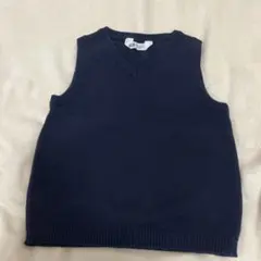 H&M ネイビー Vネック ベスト US 5-6Y