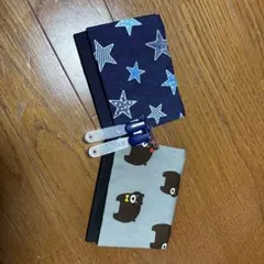 星柄とクマ柄の布製バッグセット