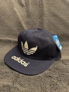 80s adidas デサント製 トレフォイルロゴ キャップ ヴィンテージ　希少
