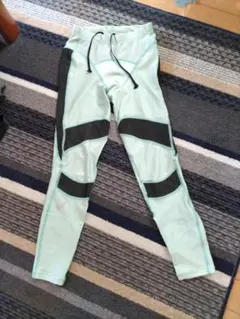 ASICS ミントグリーン ランニングレギンス S