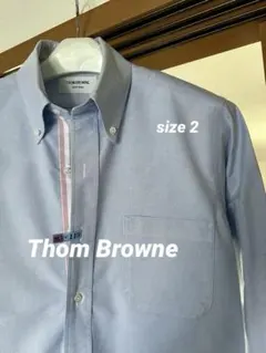 ✨美品✨Thom Browne トリコロール シャツ ブルーのサムネイル