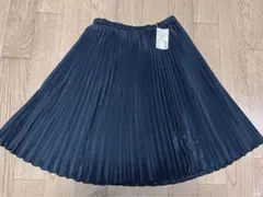 無印良品　イージープリーツスカート　黒　新品未使用　タグ付き　M   膝丈