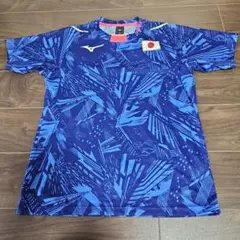 ミズノ 陸上用半袖Tシャツ青 - メルカリ