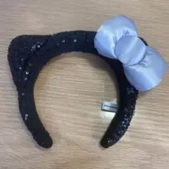 ハローキティ usj カチューシャ スパンコール 黒 サンリオ キティ ユニバ