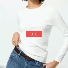 ソフトリブＴ長袖ホワイトＸＬ