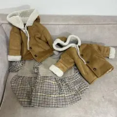 ZARAムートンコートとニットトップスセット