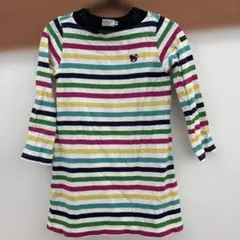 DOUBLE.B ストライプ 長袖ワンピース 110