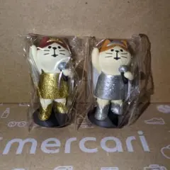 【昭和のアイドル猫　ゴールド＆シルバー】ミニチュア　concombre