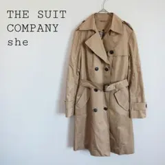 ザスーツカンパニー 定番 チェック柄ライナー付きトレンチコート ウエストベルト