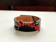 専用　美品　petite robe noire バングル 腕元にシックな大人の華やかさ 「プティローブノアー」のレザー