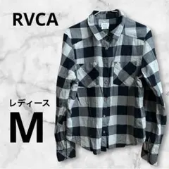 美品 RVCA ルーカチェック柄 長袖シャツ レディース