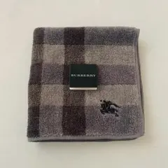 BURBERRY タオルハンカチ　チェック　グレー