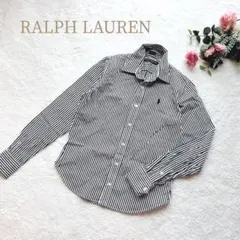 【ラルフローレン】レディース スリムフィット ストライプ 長袖 シャツ サイズ2
