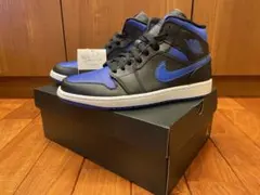 新品 AIR JORDAN 1 MID 黒青