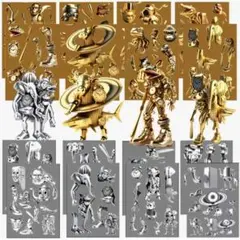 イタリアンブレインロット　ゴールド、シルバーメタル風ステッカーセット