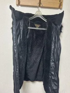 _*a様 ファー付きダウンベスト ブラック