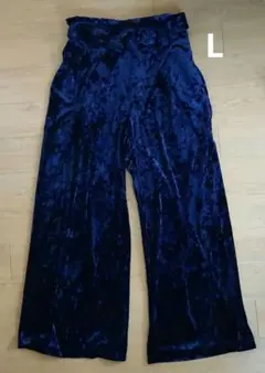 GU　ベロアパンツ　ネイビー　Lサイズ