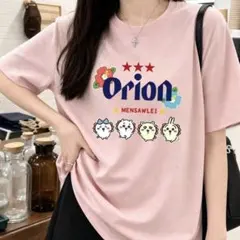Orion 半袖Tシャツ ピンク フロントプリント