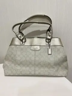 【美品】COACH コーチ トートバッグ シグネチャー グレー