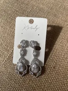 イヤリング　ブライダル　シルバー