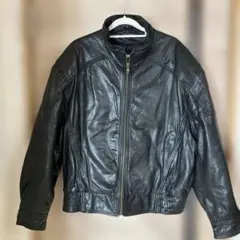 Ka uomo黒 レザーライダースジャケット