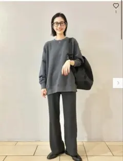UNIQLO ウォッシャブルニットパンツ　L ダークグレー