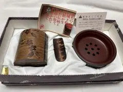 桜皮細工 　角館　茶筒・茶さじ・茶こぼし 3点セット