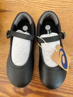 asics ブラック メリージェーン フォーマルシューズ