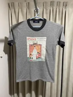 ノーマン・ロックウェル リンガーTシャツ 半袖 Tシャツ トップス 古着