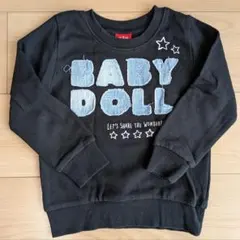 BABYDOLL ベビードール トレーナー 黒 100のサムネイル