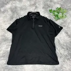 HEAD ヘッド（L）半袖 ポロシャツ ハーフジップ ロゴ スポーツウェア 快適
