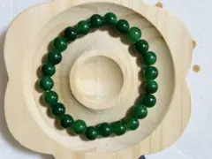 天然石風　緑色 ビーズブレスレット