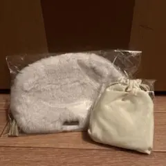 Nオーガニック　ファーポーチとミラーセット