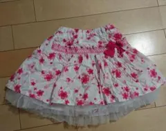 ミキハウス 花柄スカート M 120-130cm