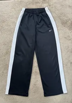 NIKE ナイキ ワイドトラックパンツジャージ 00sブラック刺繍ロゴM メンズ