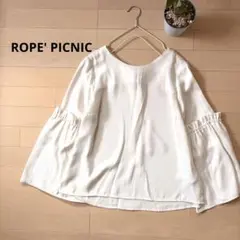 ＊美品＊ROPE' PICNIC フリルボリュームスリーブプルオーバー シャツ