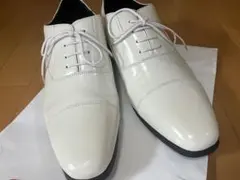 メンズ　結婚式　白　ホワイト　革靴　26cmのサムネイル