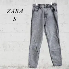 【ZARA ザラ】【S】34 ブラック　デニム　ストレート　作業　普段着