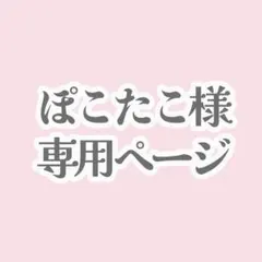 ぽこたこ様専用ページ