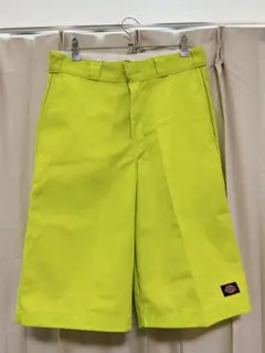 dickies ハーフパンツ　ネオンイエロー　サイズ30