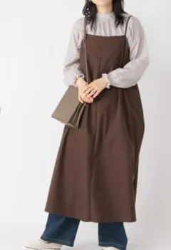 スタジオクリップ　kazumiさんコラボ　裾揺れ2WAYキャミワンピース　茶系