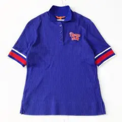 ビームスゴルフ レディース 半袖ポロシャツ M ブルー リブ BEAMSGOLF