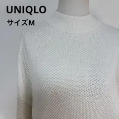 UNIQLO ホワイトタートルネックニットサイズM【293】