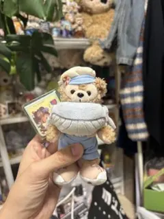 上海ディズニー　サマーシリーズ　ダッフィーぬいぐるみキーチェーン