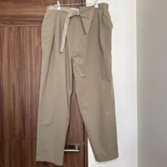 johnbull チェック柄 ベージュ ワイドパンツ