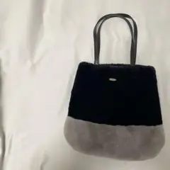ADAM ET ROPE ファートートバッグ 黒 グレーのサムネイル
