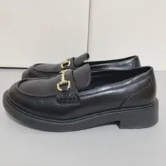 GU（ジーユー）ボリュームソールビットローファー　ブラック　XL